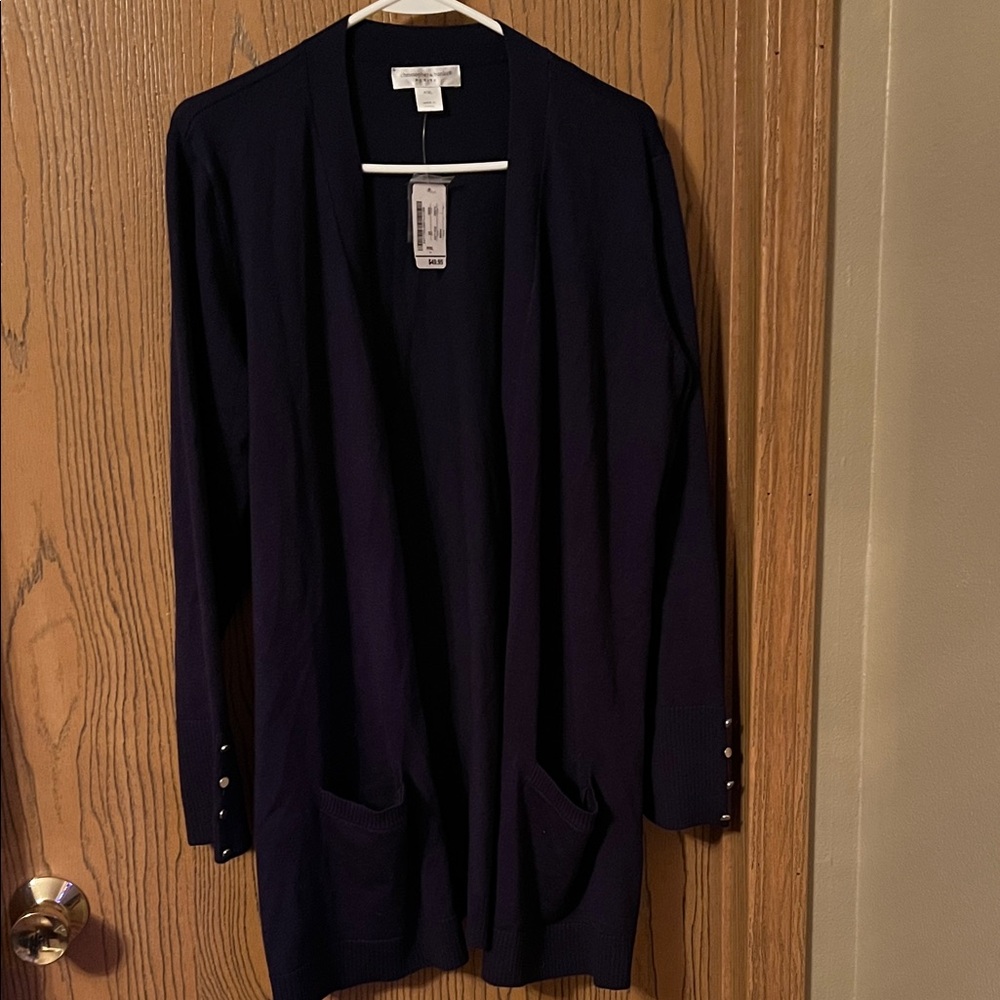 Christopher and Banks Women's Blue Sweater Cardigan